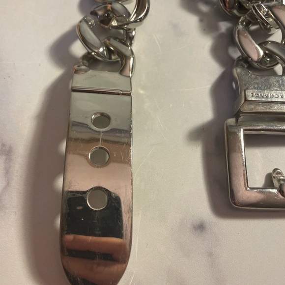 Armani Exchange metal silver chain belt - Picture 4 of 6